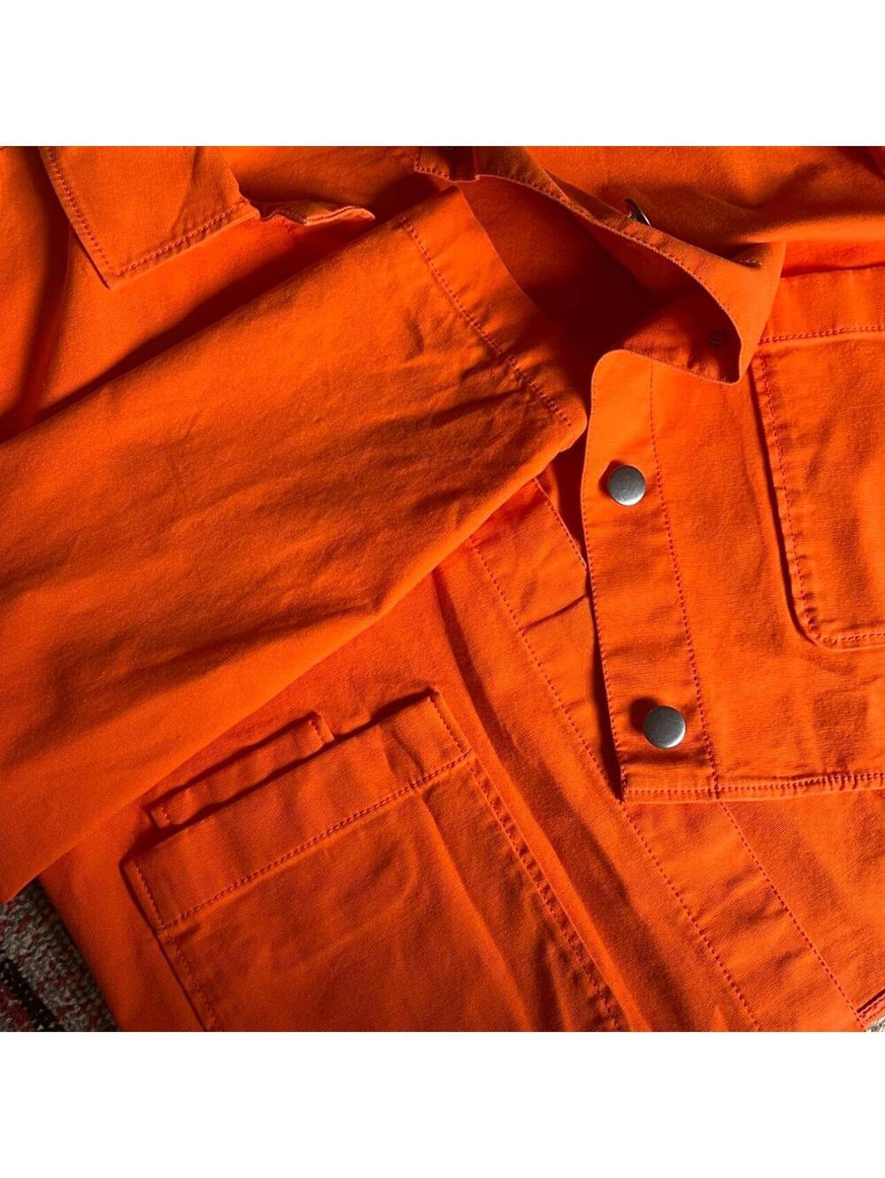 COS - Boxy Worker Jacket - Orange - Picture 6 of 8